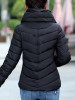 New Black Pockets Drawstring Zipper Hooded Long Sleeve Casual Coat