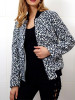 New White Leopard Print Zipper Long Sleeve Fashion Coat New White Leopard Print Zipper Long Sleeve Fashion Coat