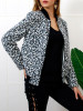 New White Leopard Print Zipper Long Sleeve Fashion Coat New White Leopard Print Zipper Long Sleeve Fashion Coat