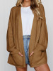 New Khaki Pockets Long Sleeve Oversize Casual Cardigan Sweater New Khaki Pockets Long Sleeve Oversize Casual Cardigan Sweater
