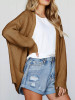 New Khaki Pockets Long Sleeve Oversize Casual Cardigan Sweater New Khaki Pockets Long Sleeve Oversize Casual Cardigan Sweater