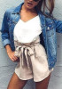 New Dark Blue Plain Pockets Turndown Collar Single Breasted Fashion Coat