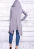 New Purple Pockets Irregular Hooded Long Sleeve Going out Fashion T-Shirt