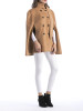 New Khaki Buttons Irregular Double Breasted Plus Size Dolman Sleeve Oversized Casual Thick Cloak Wool Coats