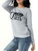 Casual Round Neck Letters Printed Sweatshirt