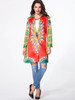 Casual Lapel Single Button Printed Coat