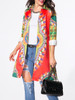 Casual Lapel Single Button Printed Coat