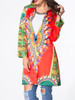 Casual Lapel Single Button Printed Coat