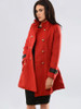 Casual Lapel Double Breasted Pocket Belt Plain Coat
