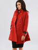 Casual Lapel Double Breasted Pocket Belt Plain Coat