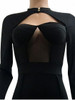 Black Cut Out Detail Long Sleeve Bodycon Mini Dress