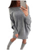Women Autumn Winter Casual Long Sleeve Sweater Dress Loose Knitted Oversized Streetwear Pullover