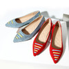 Casual Stylish Pointed Toe Slip On Low Heel Shoes For Women