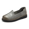 Casual Retro Handmade Pattern Slip On Leather Flat Shoes