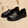 Casual Retro Handmade Pattern Slip On Leather Flat Shoes