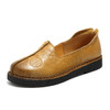 Casual Retro Handmade Pattern Slip On Leather Flat Shoes