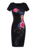 Casual Round Neck Floral Cotton Bodycon Dress