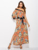 Floral One-shoulder Bohemia Maxi Dress
