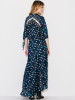 Pretty Bohemia Floral V Neck Half Sleeve Maxi Dress