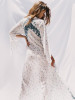 Pretty Bohemia Floral V Neck Half Sleeve Maxi Dress