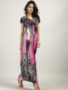 Beautiful Bohemia Floral Short Sleeve V Neck Maxi Dress