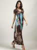Beautiful Bohemia Floral Short Sleeve V Neck Maxi Dress