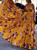 Pretty Bohemia Floral V Neck Backless Maxi Dress