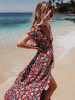 Floral Split-side Bohemia Wrap Dress
