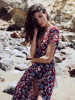 Floral Split-side Bohemia Wrap Dress