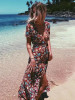 Floral Split-side Bohemia Wrap Dress