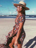 Floral Split-side Bohemia Wrap Dress