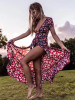 Floral Split-side Bohemia Wrap Dress