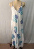 White Floral Print Pockets Draped Spaghetti Strap V-neck Oversize Bohemian Maxi Dress