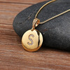 Top Quality Women Girls Initial Letter Necklace Gold 26 Letters Charm Necklaces Pendants Copper CZ Jewelry Personal Necklace