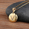 Top Quality Women Girls Initial Letter Necklace Gold 26 Letters Charm Necklaces Pendants Copper CZ Jewelry Personal Necklace