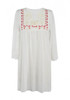 Casual New Women White Floral Round Neck Loose Fashion Mini Dress