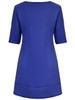 Casual Round Neck Floral Printed Plus Size Shift Dress With Half Sleeve