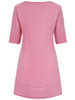 Casual Round Neck Floral Printed Plus Size Shift Dress With Half Sleeve