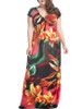 Casual Deep V-Neck Captivating Floral Plus Size Maxi Dress