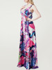 Casual Extraordinary Floral Printed Deep V-Neck Plus Size Maxi Dress