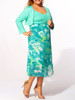 Casual Spaghetti Strap Floral Printed Two-piece Plus-size-midi-maxi-dress