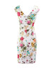 Casual Sweet Heart Floral Printed Bodycon Dress