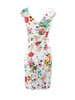 Casual Sweet Heart Floral Printed Bodycon Dress