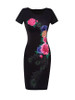 Casual Graceful Floral Round Neck Printed Bodycon Dress