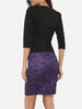 Asymmetric Neckline Dacron Color Block Floral Lace Patchwork Printed Bodycon-dress