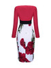 Casual Floral Printed Fantastic V Neck Bodycon Dress