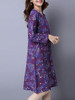 Casual Tiny Floral Printed Round Neck Slit Pocket Shift Dress Casual Tiny Floral Printed Round Neck Slit Pocket Shift Dress