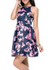 Charming Spaghetti Strap Floral Printed Skater Dress