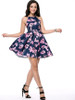 Charming Spaghetti Strap Floral Printed Skater Dress