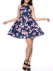 Charming Spaghetti Strap Floral Printed Skater Dress